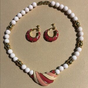 Elegant Gold and Red Jewelry Set